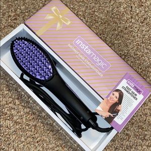 Hairbrush straightener